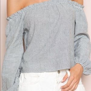 Brandy Melville-Black & White-Off the Shoulder